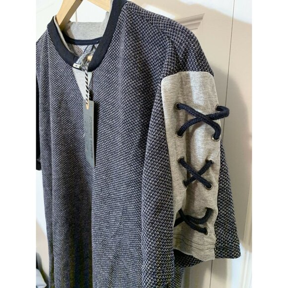 New Amongst Others American Legacy Men’s Sz M T-Shirt Blue Gray Textured Stretch - Picture 6 of 7